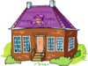 Large Brown Brick House Clip Art